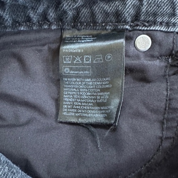 &Denim by H&M black button fly strait leg jean size 2 - Picture 3 of 4